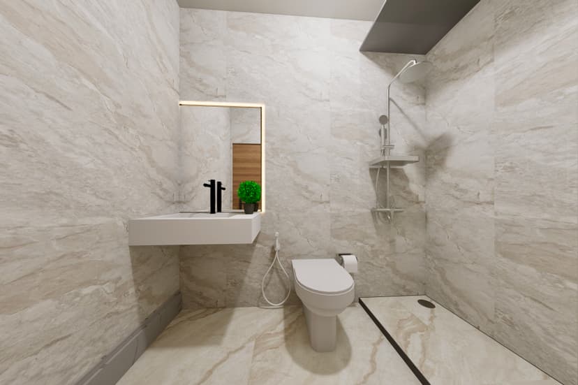 Parking area and building entrance