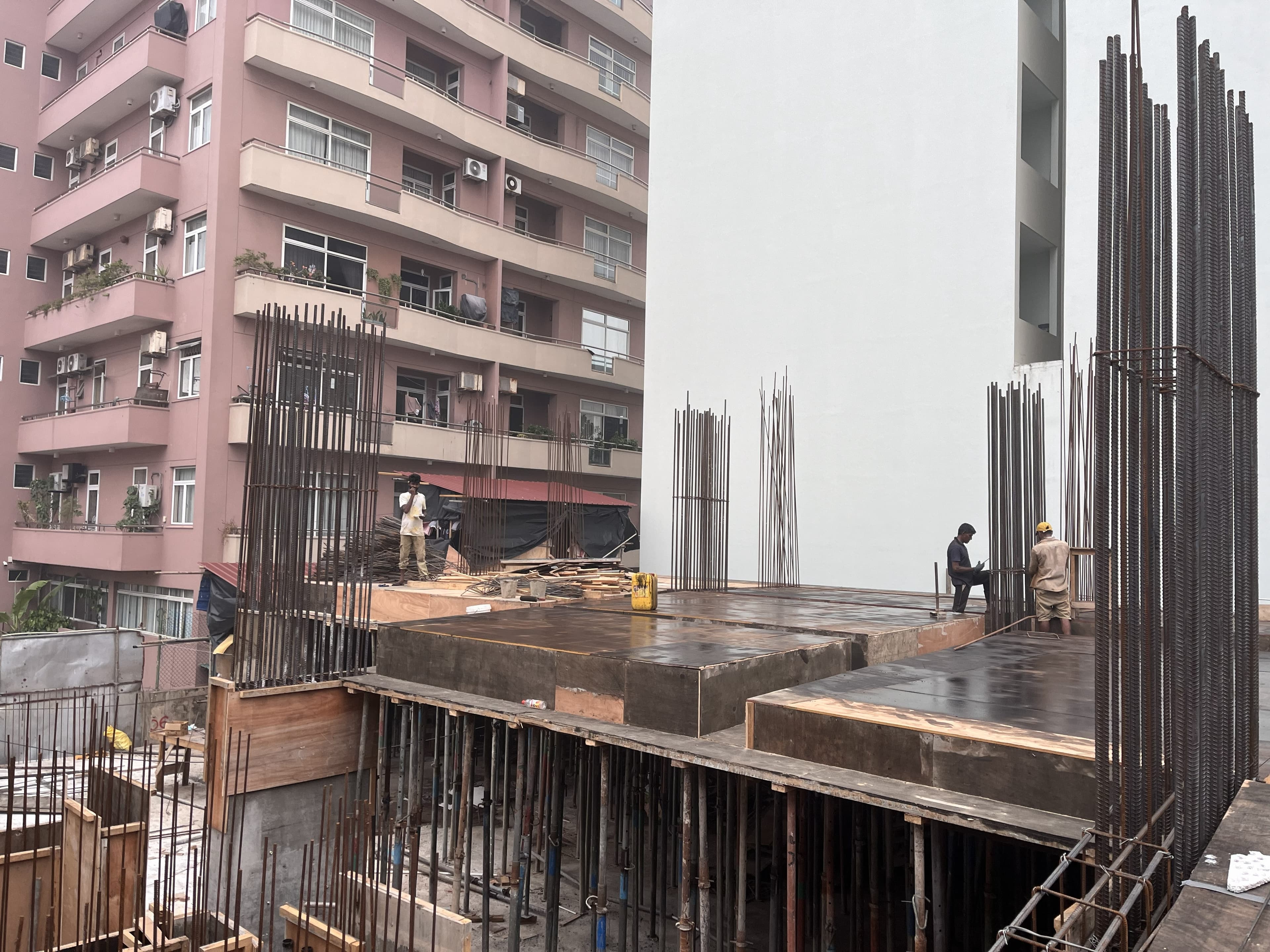 First Floor Column Formwork & Reinforcement Progress